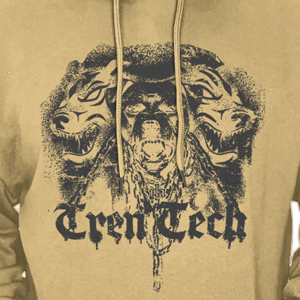 Fierce Bulldog Print Hooded Sweatshirt
