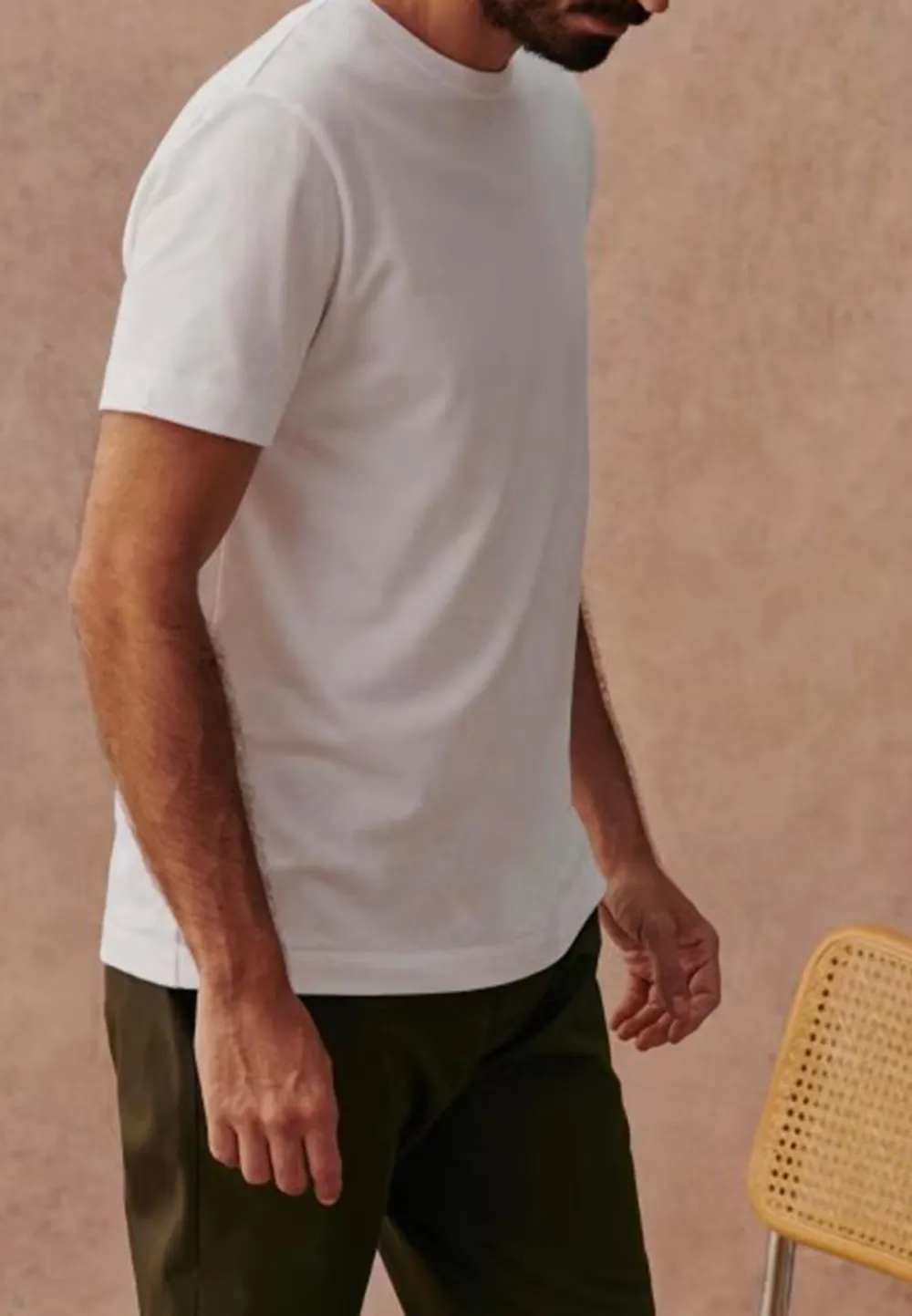 White Plain Cotton Crew Neck T-Shirt