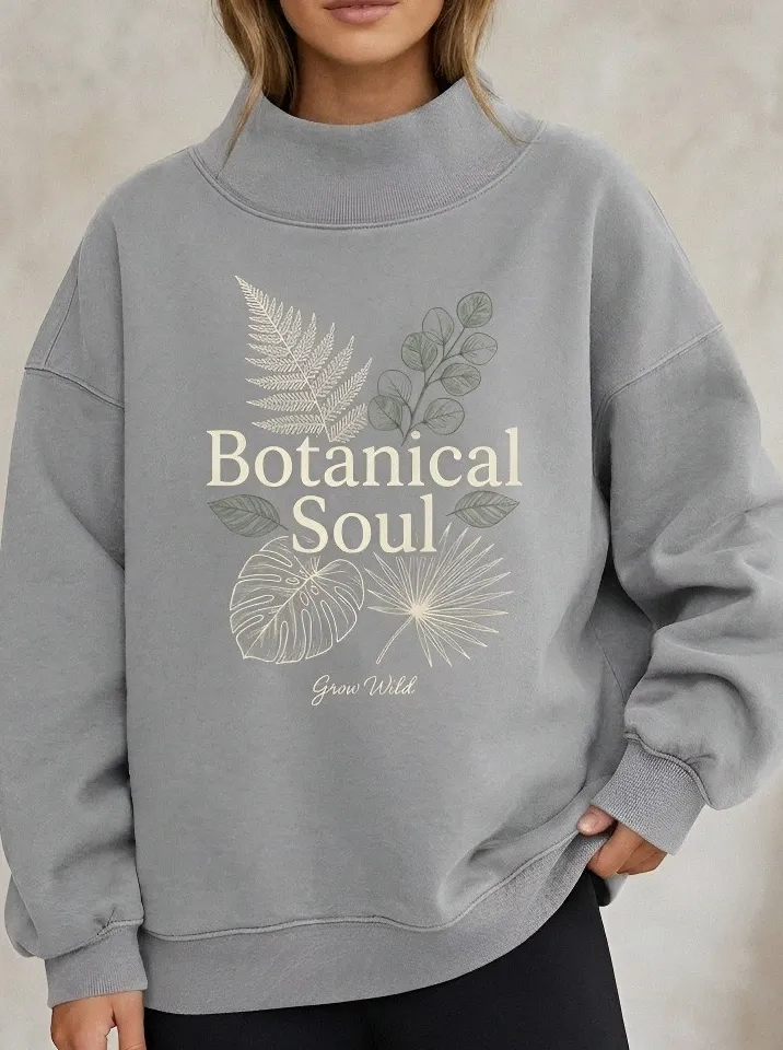 Relaxed Botanical Soul Nature Lover Casual Hoodie Sweatshirt