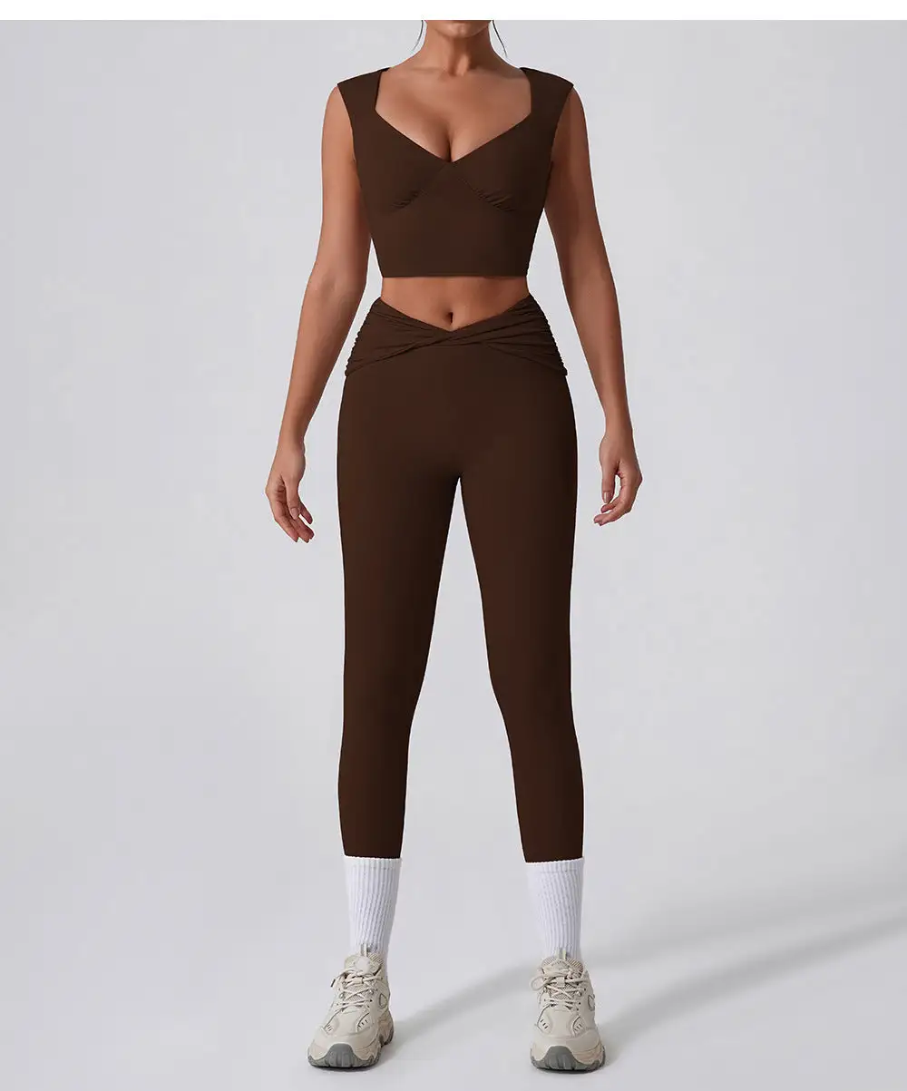 Quick-Dry Sleeveless Top, Vest and Trousers Active Set