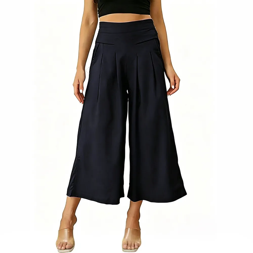 Women's Cotton-Linen Wide-Leg Pants