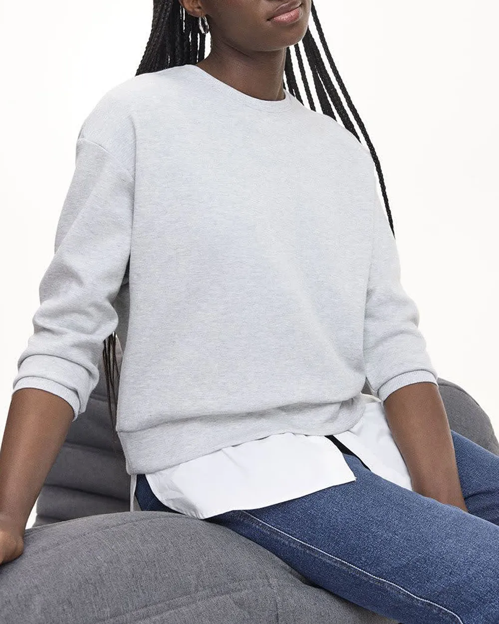 Long-Sleeve Regular Crew-Neck Sweatshirt