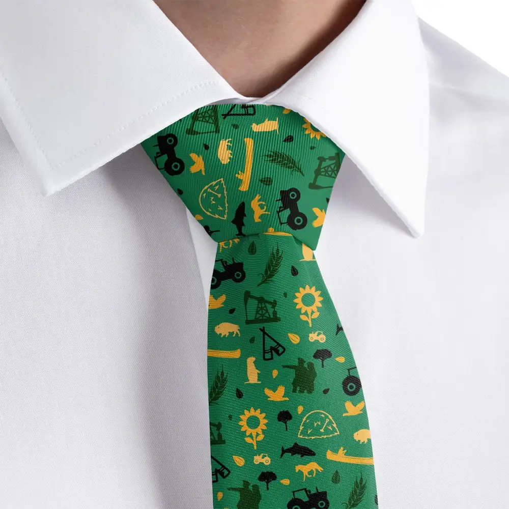 Modern Heritage Emblem Composition Necktie