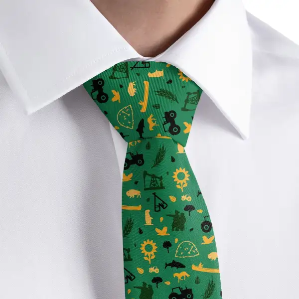 Modern Heritage Emblem Composition Necktie