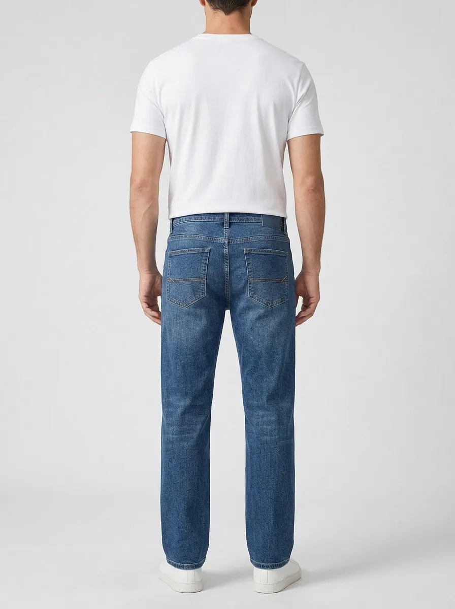Straight Leg Classic Men's Loose Fit Jeans