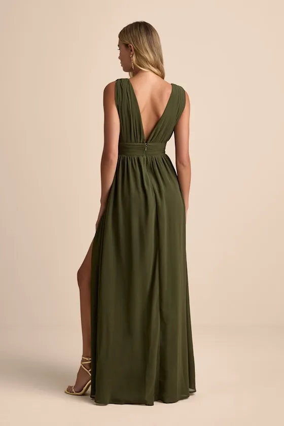 Heavenly Hues Dark Blue Floral Maxi Dress