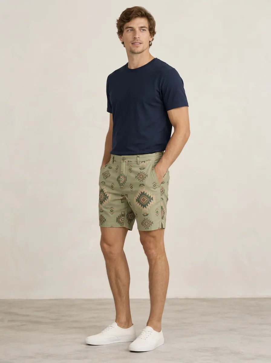 Easygoing Graphic Print Geometric Print Check Print Men's Printed Everyday Pants