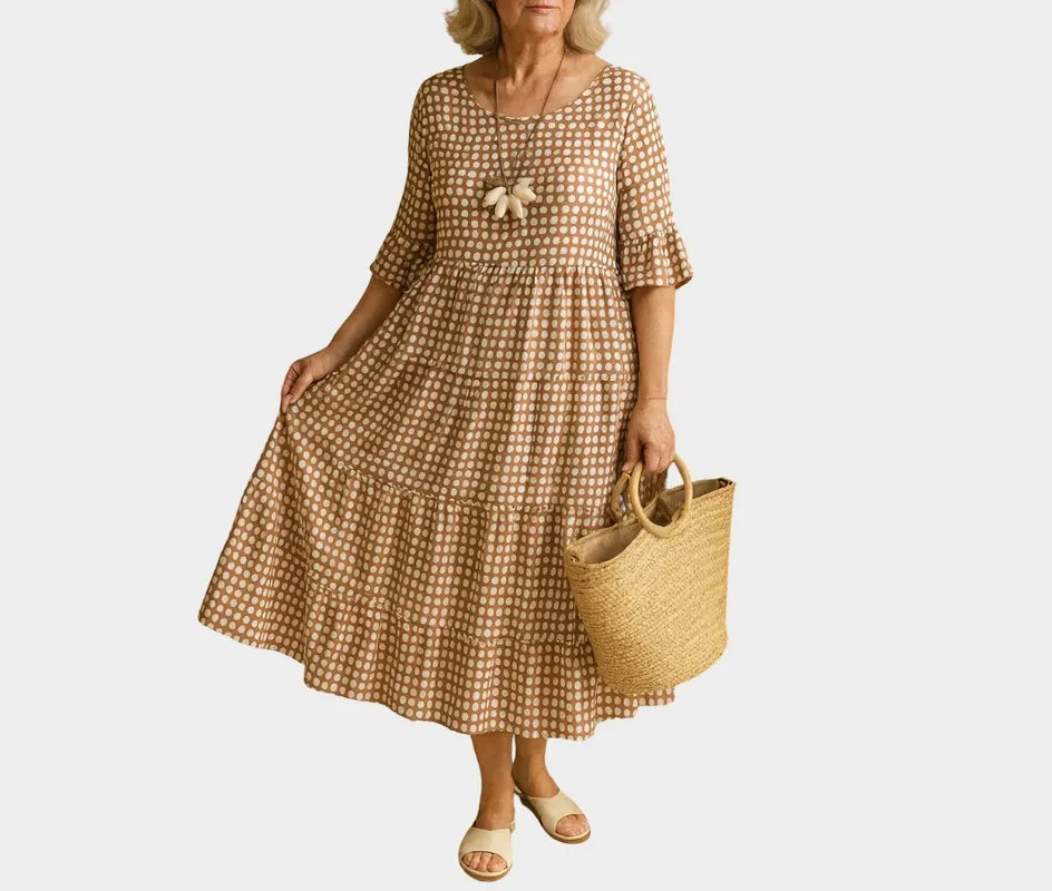 Short Sleeve Midi Dress
