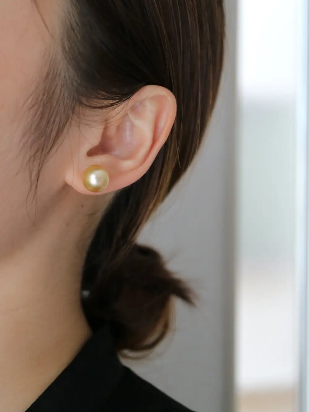 Modern Pierced Or Clip-On Pearl Stud Earrings