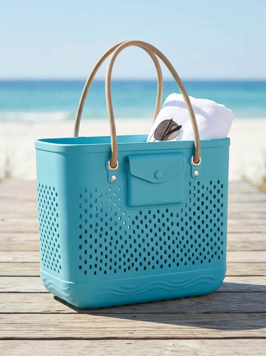 Perforated Tote- Summer Perforated Beach Tote Bag