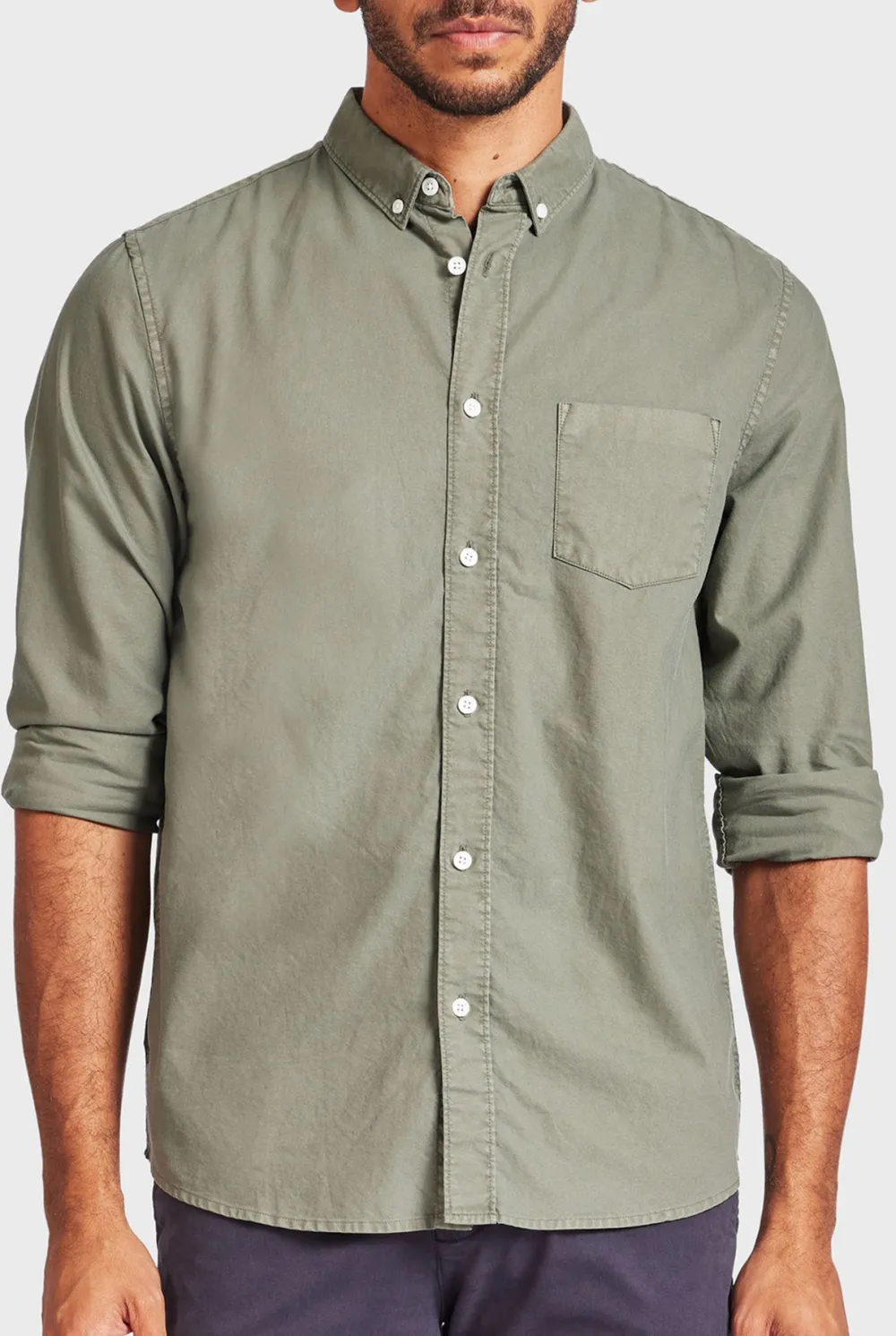 Vintage Oxford Button Down Long Sleeve Shirt