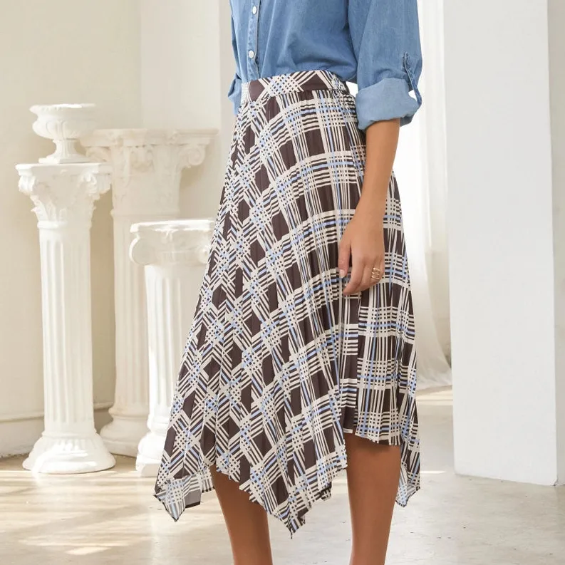 Handkerchief Plaid Skirt