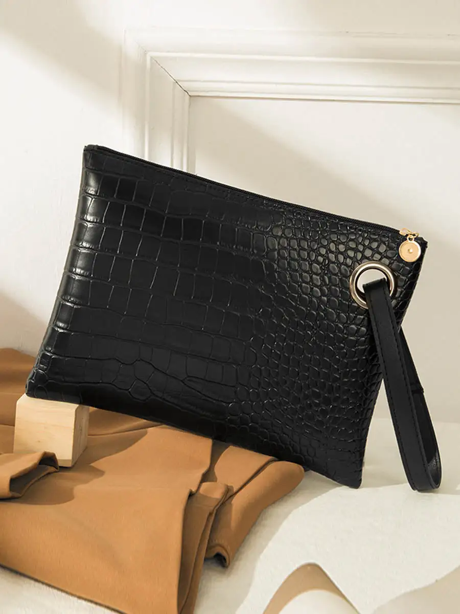 Geometric Zip-Top Shoulder Bag