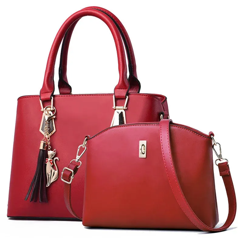 Everyday Elegance: Casual Satchel And Crossbody Bag Set