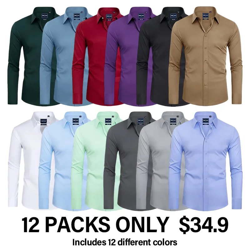 Men's Formal Long-sleeved Button-down Shirt