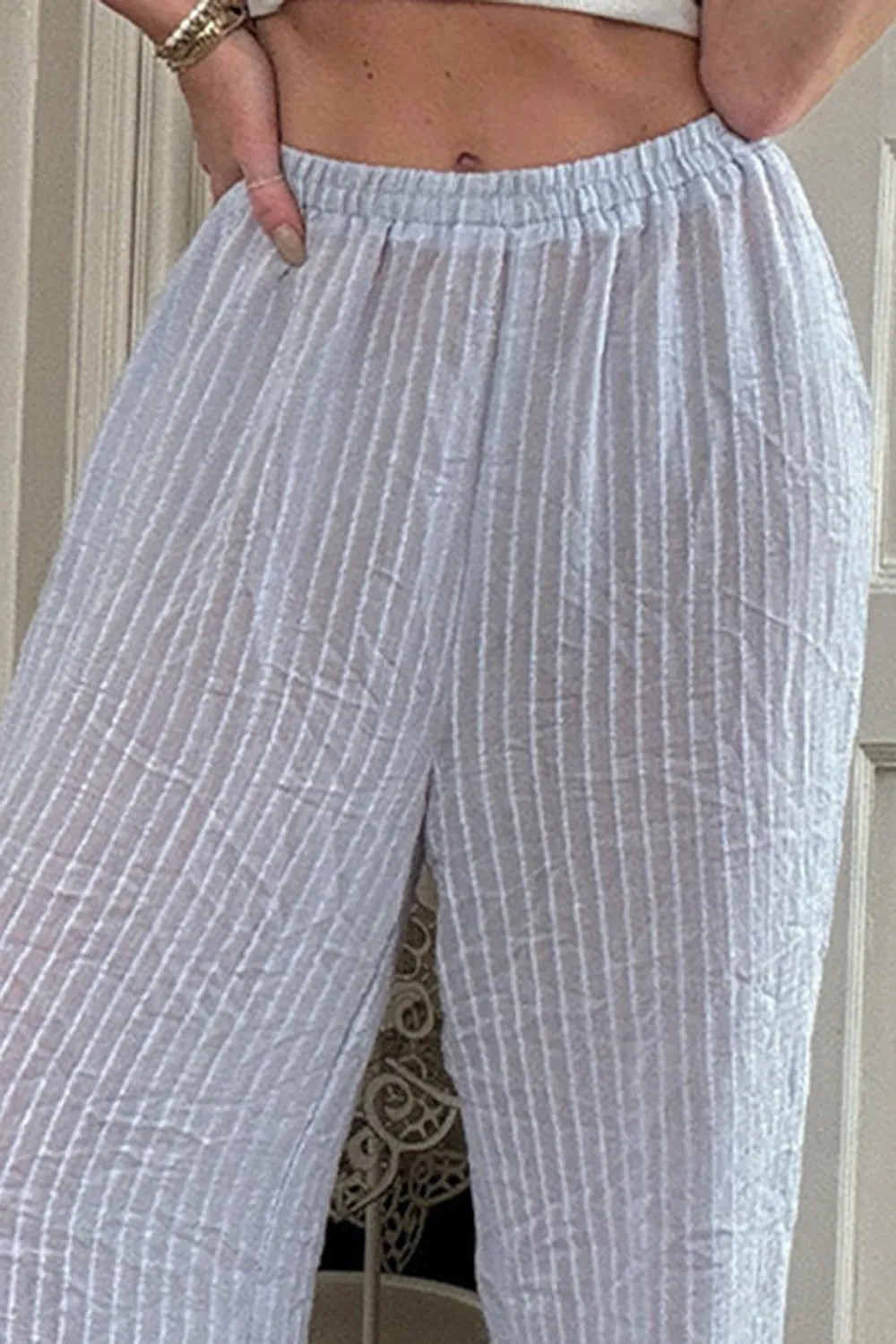 Sheer Blue Pants