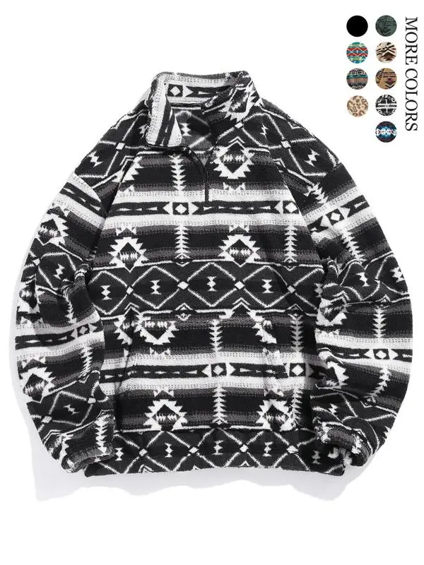 🧥 Men’s Ethnic Pattern Drop Shoulder Zipper Sweatshirt Bold Patterns. Effortless Comfort. Everyday Confidence.  🔥 Limited-Time Offer — 40% OFFThis Week Only!