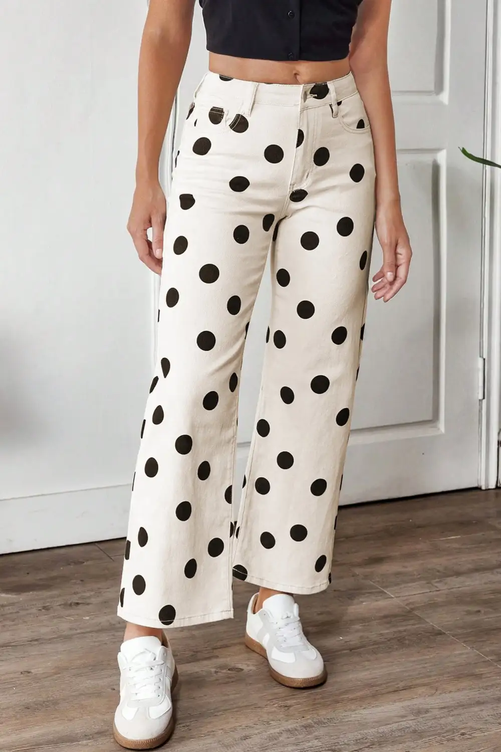Straight Leg Tiered Denim Jeans