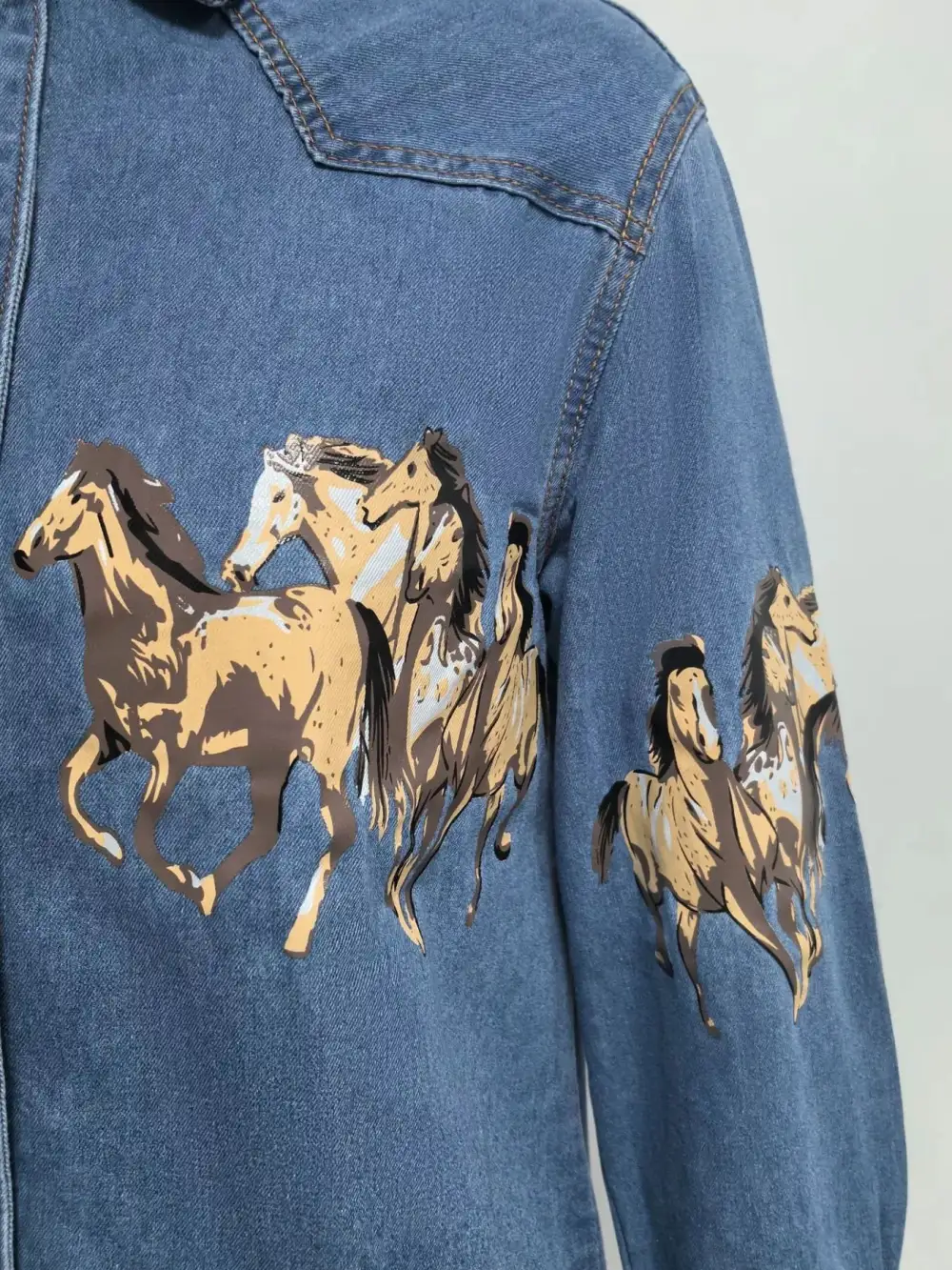 Horse Print Long Sleeve Shirt