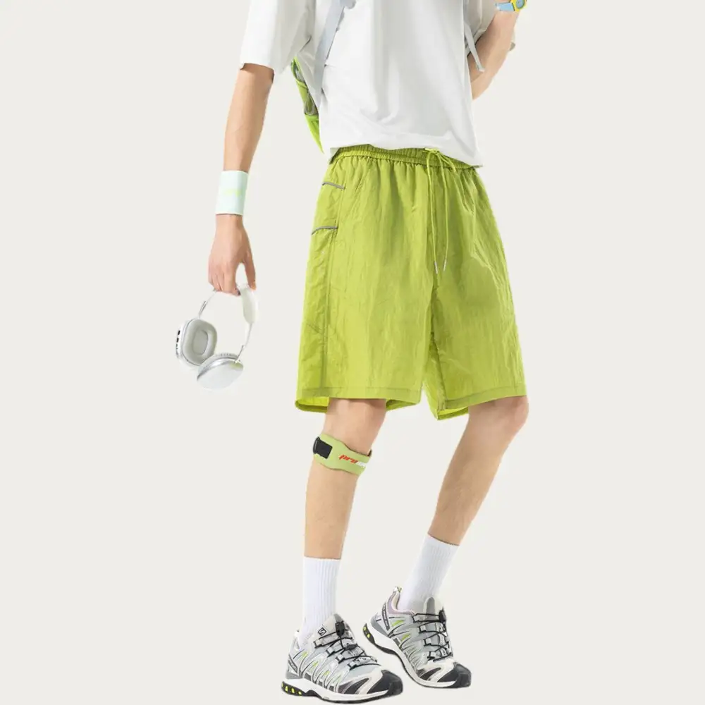 Drawstring Side-Pocket Lightweight Men's Athletic Shorts