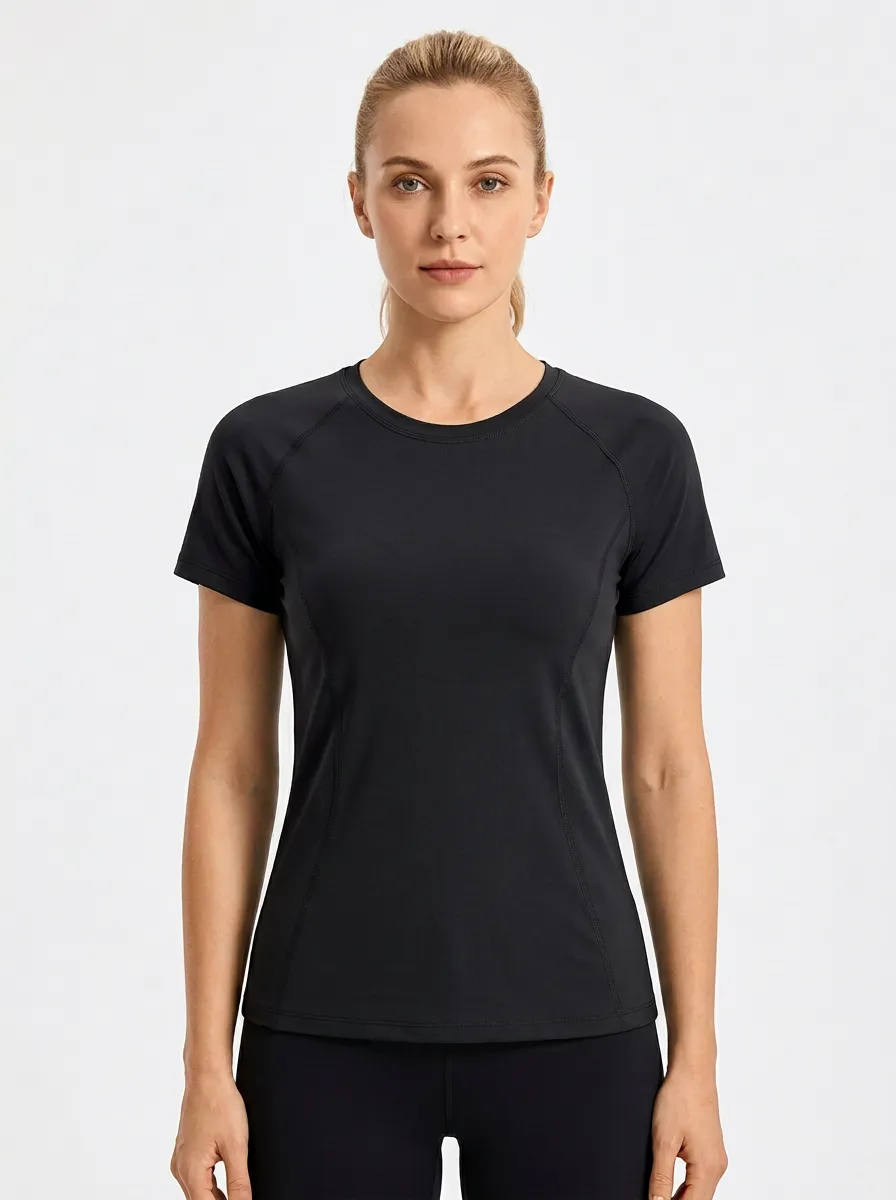 Women's Fitted Paneled Raglan Athletic T-Shirt