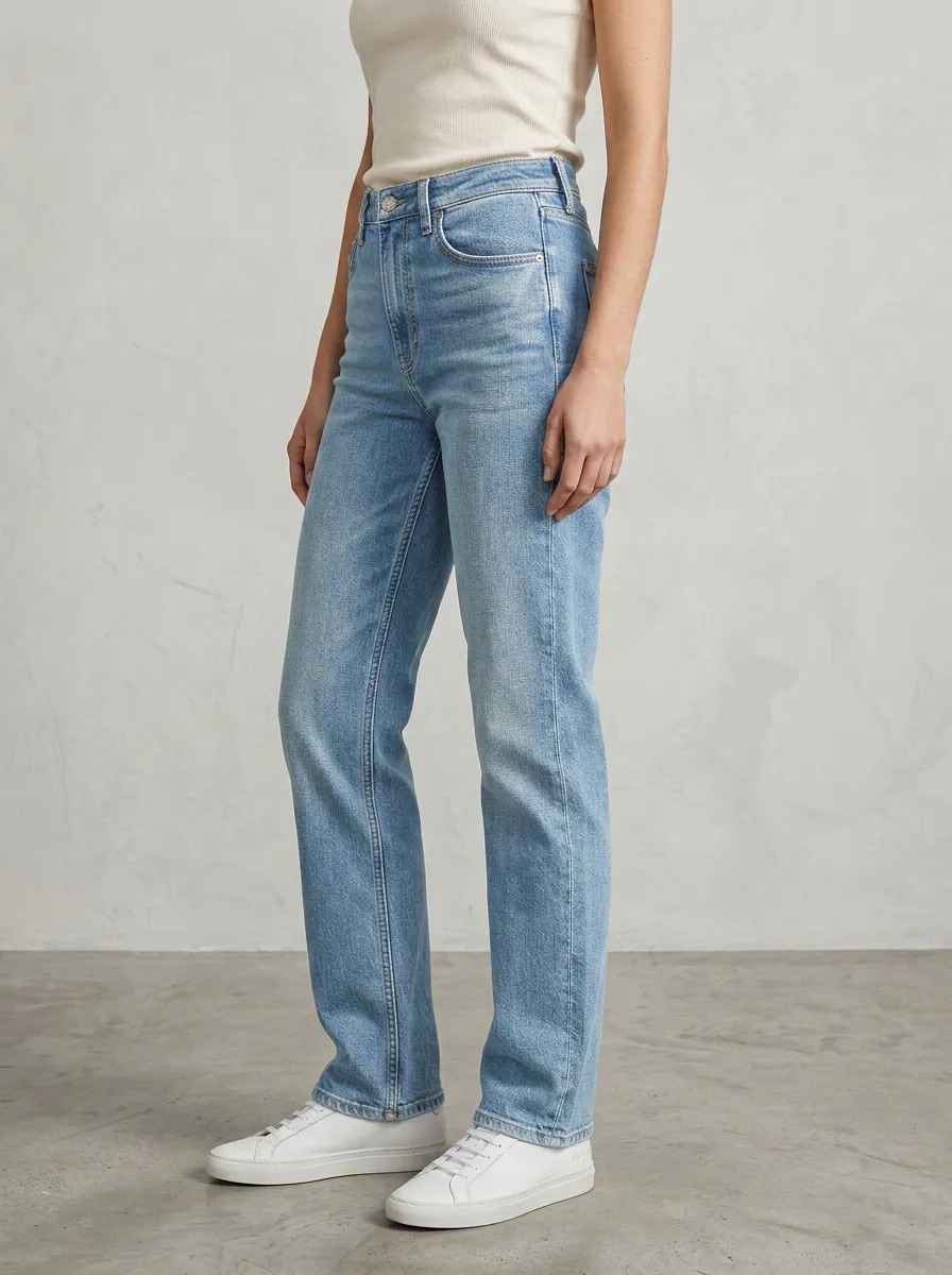 Practical High-Rise Women's Straight-Leg Jeans