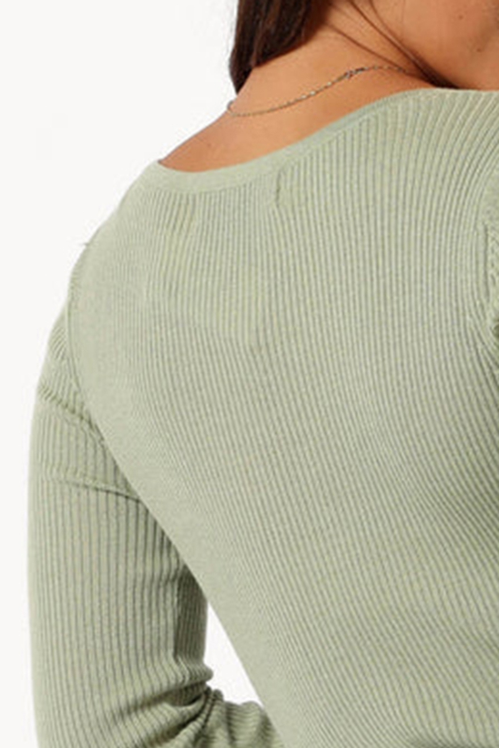 V NECK LONG SLEEVE TOP