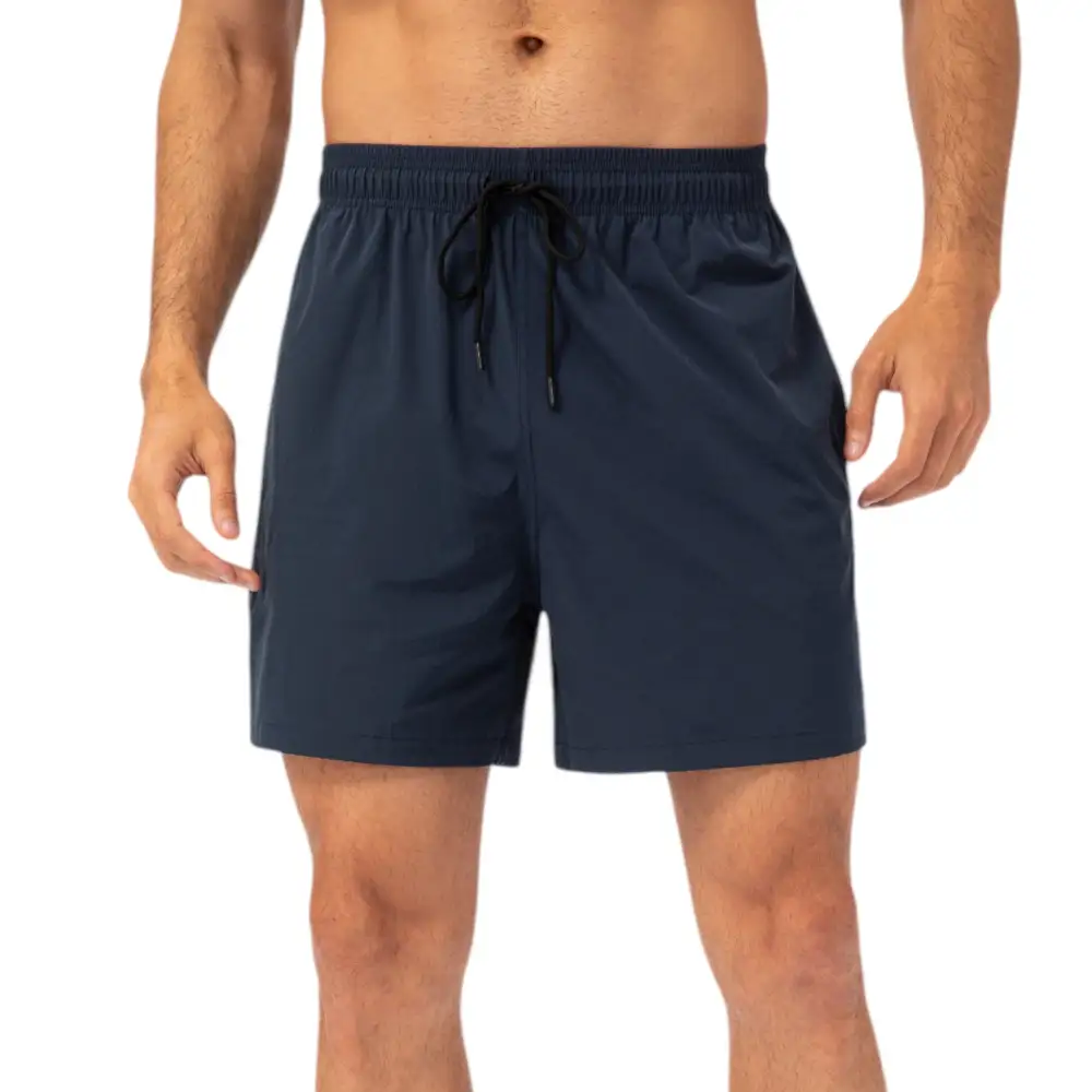 Relaxed Drawstring Elastic-Waist Side-Pocket Lightweight Men's Athletic Shorts