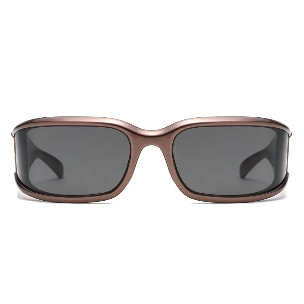 Oversized Retro Y K Wrap Rectangle Sunglasses
