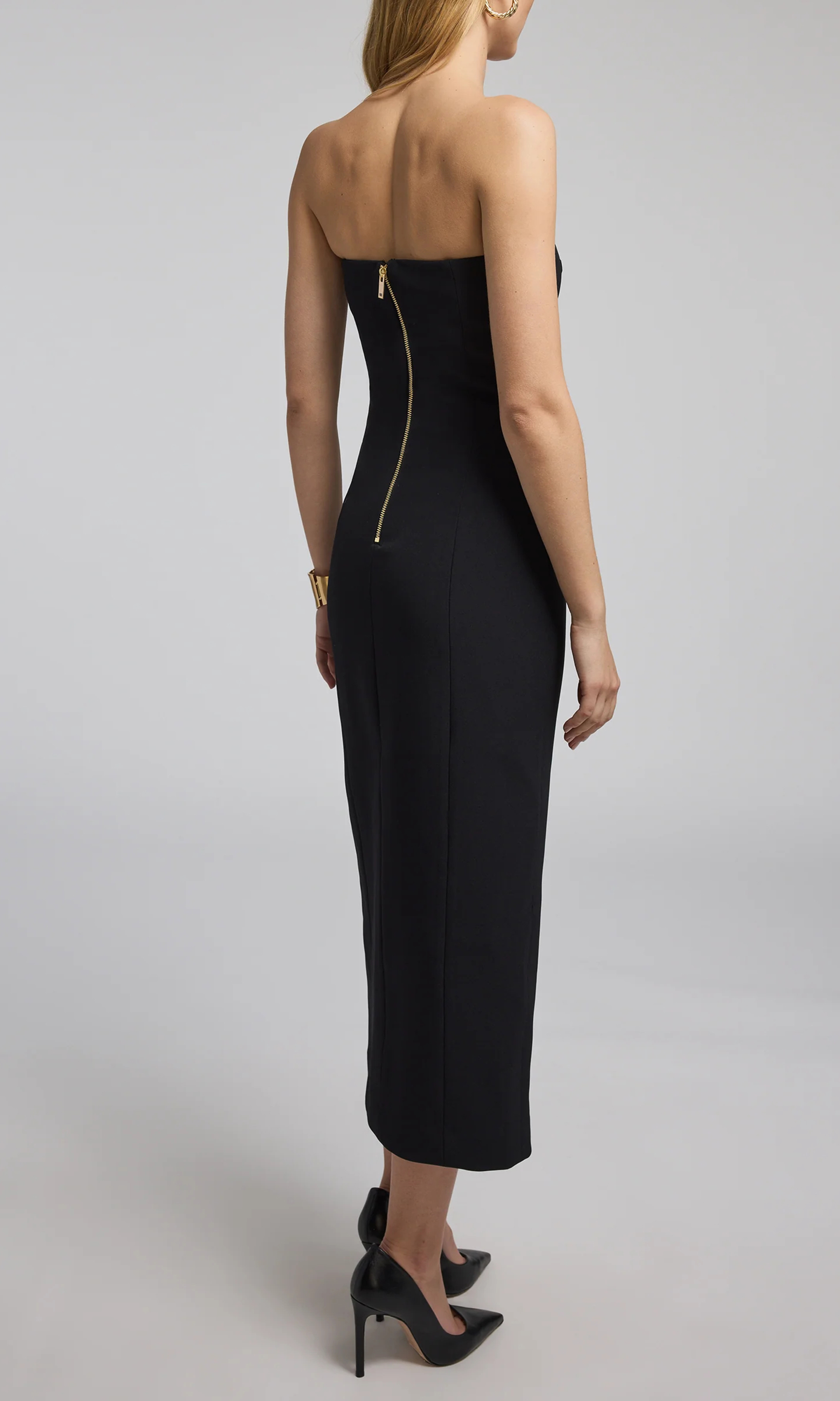 Tube Top Crepe Midi Dress