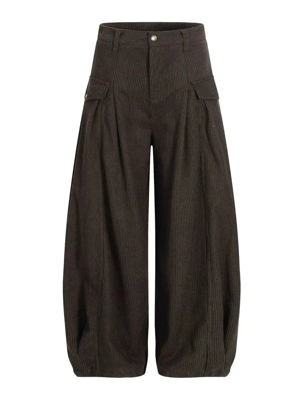 Textured Men's Wide Leg Pleated Pants