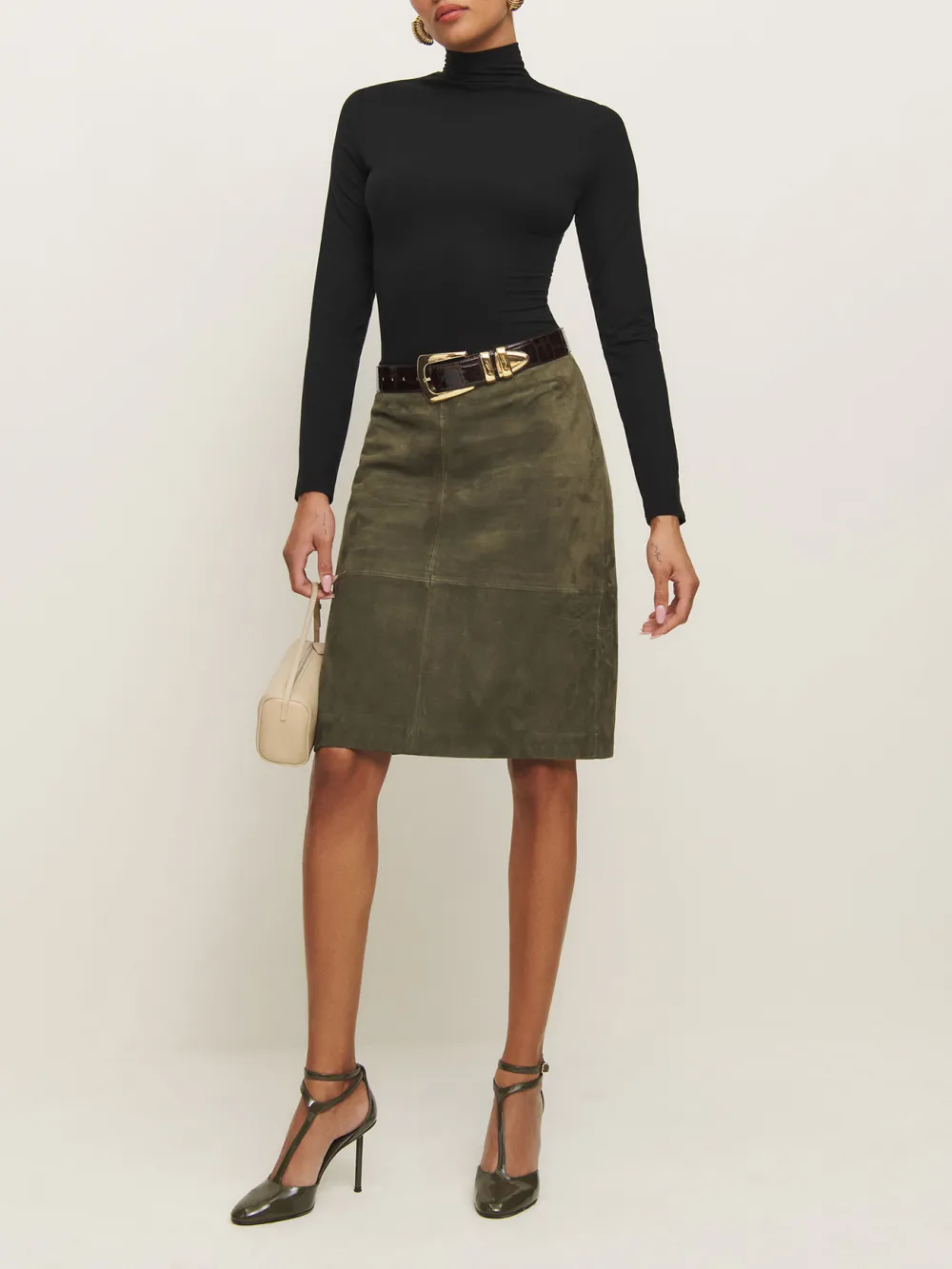 Mock Neck Slim Fit Long Sleeve Top