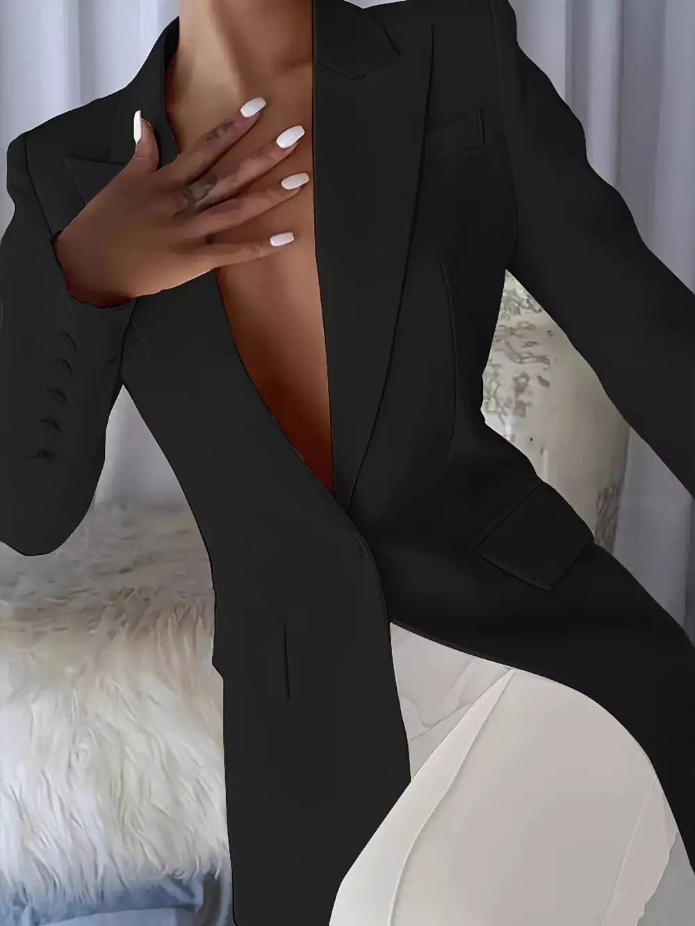 Slim Fit Lapel Collar Blazer