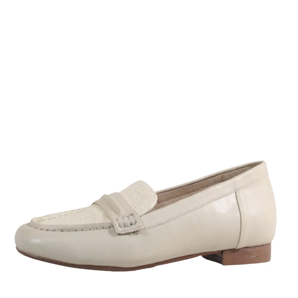 Woven Faux Leather Slip On Loafers