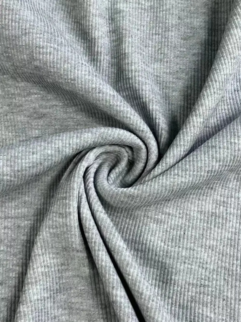 Ruffled Sleeve Ribbed Knit T Shirt Plus
