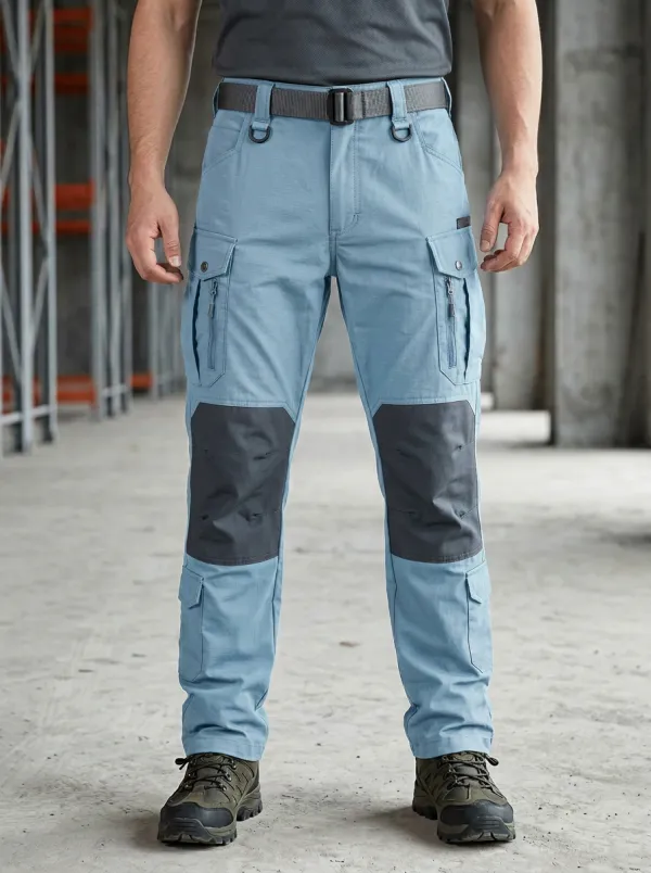 Relaxed Multi-Pocket Reinforced Knee Cargo Outdoor Look Unisex Tactical Cargo Pants