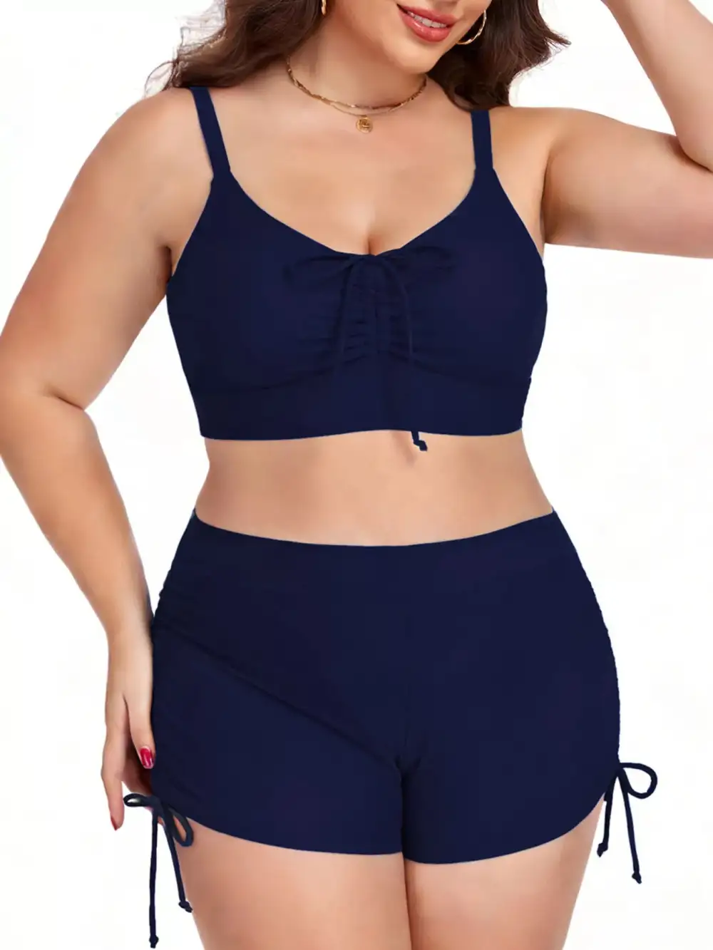 Ruched Two Piece Swim Set