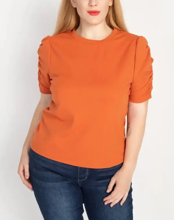 Round-Neck Short-Sleeve Casual Top