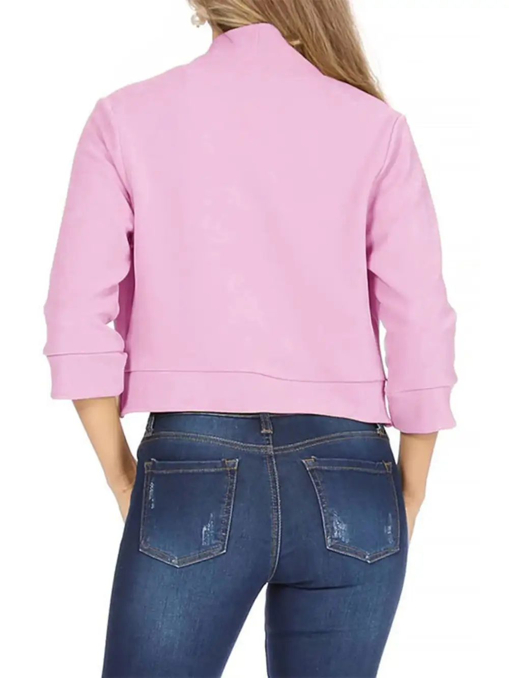Open-Front Cropped Blazer