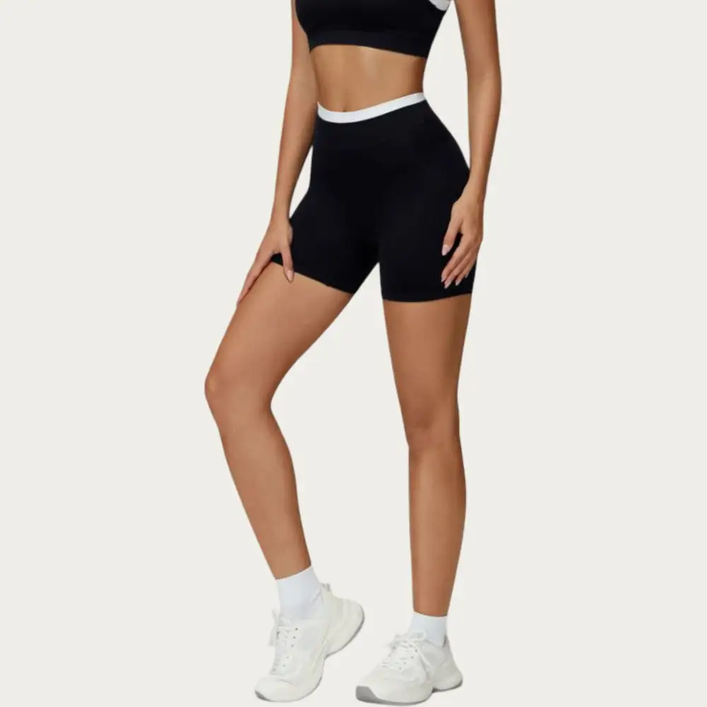 Easygoing High-Waist Stretch Biker Shorts