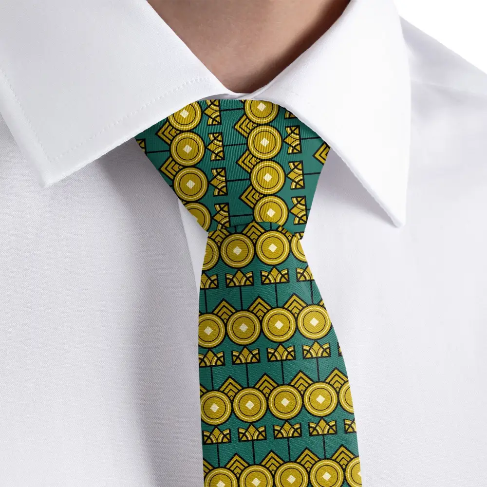 Refined Art Deco Detail Necktie