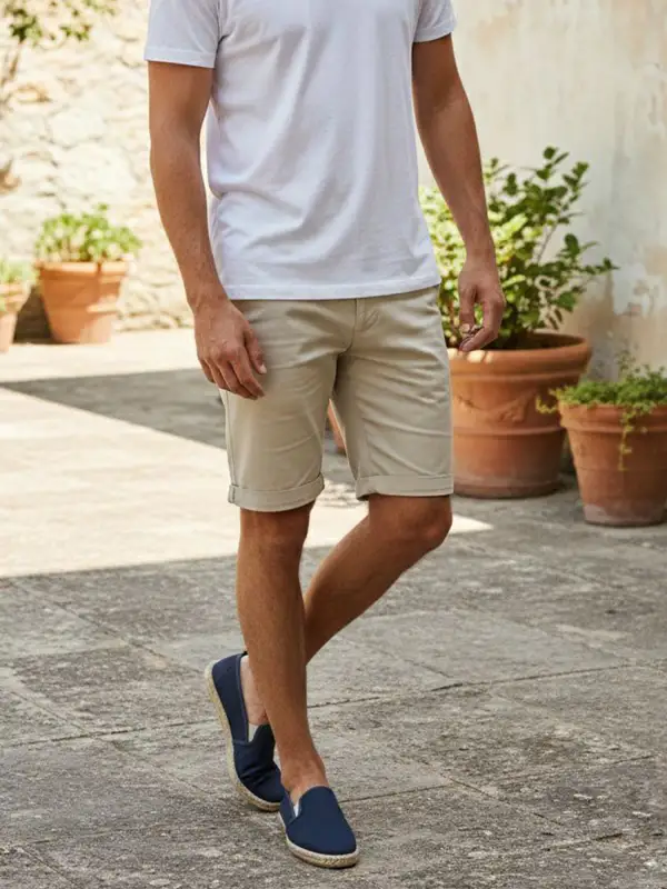 Men's Traditional Equestrian Pull On Canvas Espadrille Sandals