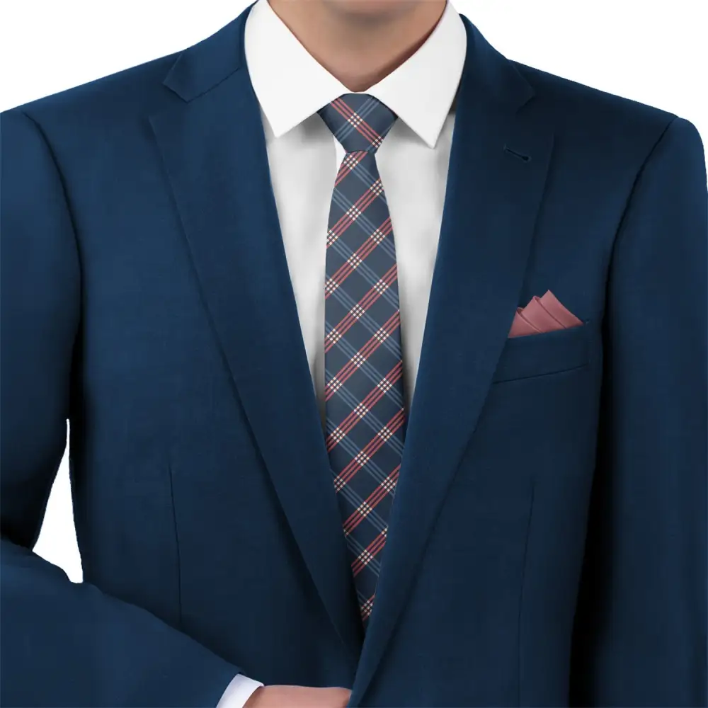Modern Plaid Pattern Necktie