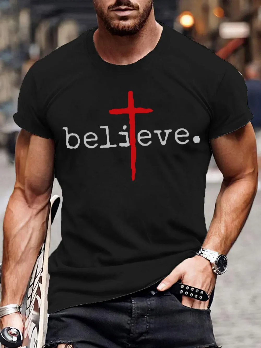 Red Cross Believe Men's T-Shirt