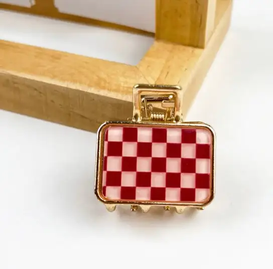 Mini Suitcase Square Hair Claw Clip