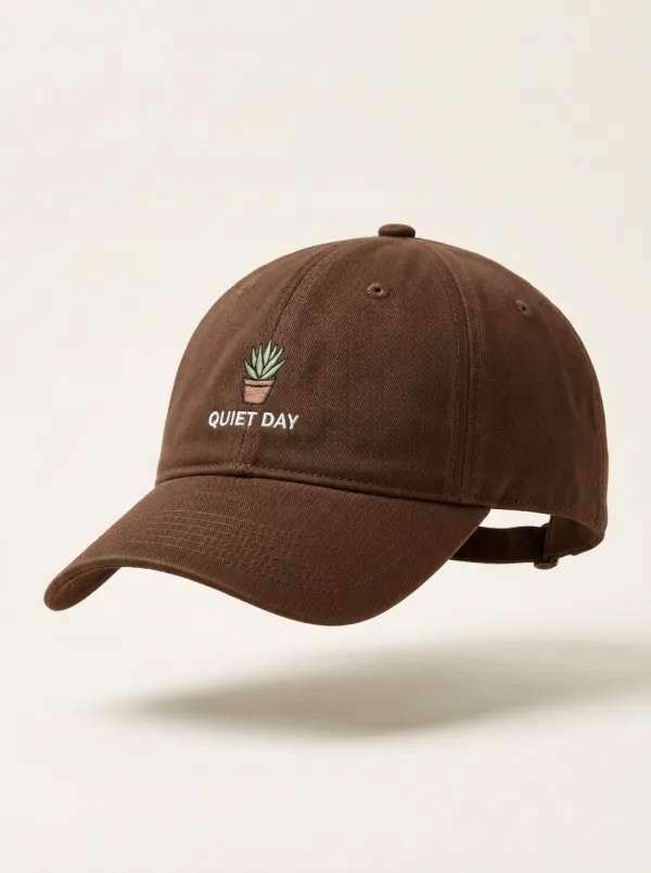 Relaxed Plant-Lover Quiet-Day Succulent Embroidered Unisex Baseball Cap
