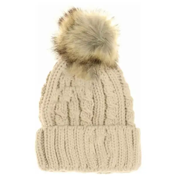 Ribbed Pom Beanie