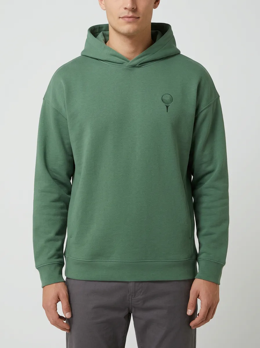 Course Golf-Ball Ball-On-Tee Golf Casual Hoodie