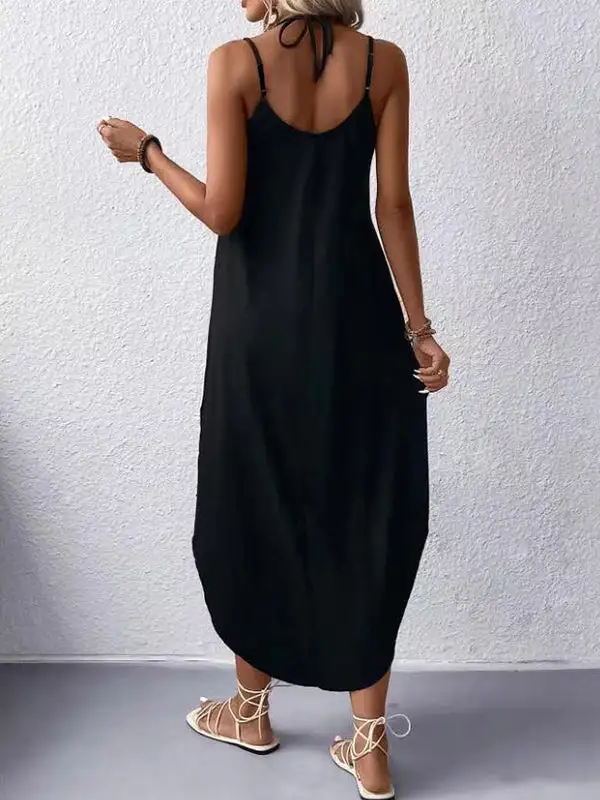 Loose Plus Neck Maxi Dress