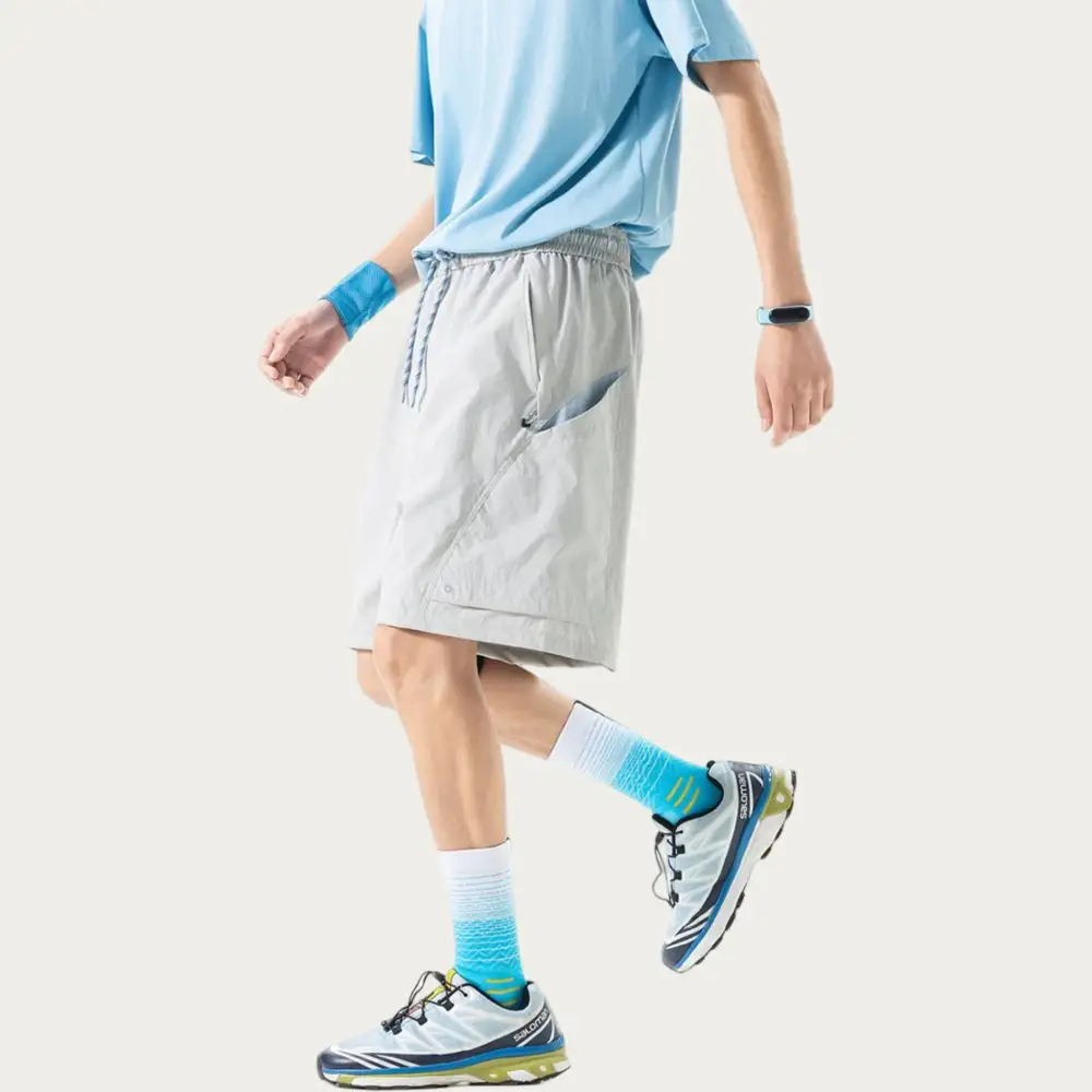 Refined Drawstring Side-Pocket Lightweight Men's Athletic Shorts